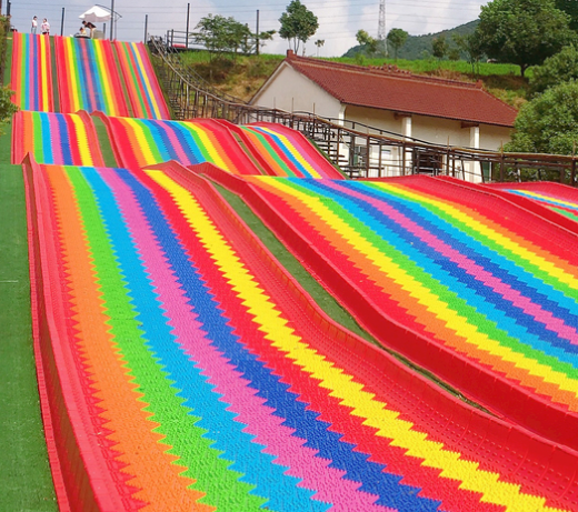 Who should not ride the Rainbow Slide?